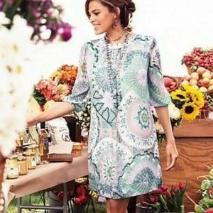 New York & Company Eva Mendes Sabrina Kaleidoscope Print Dress